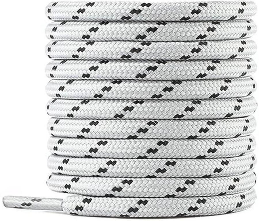 Platte en Ronde Gewaxte Veters voor Werkschoenen en Wandelschoenen Extreem Scheurvast Verkrijgbaar in tot