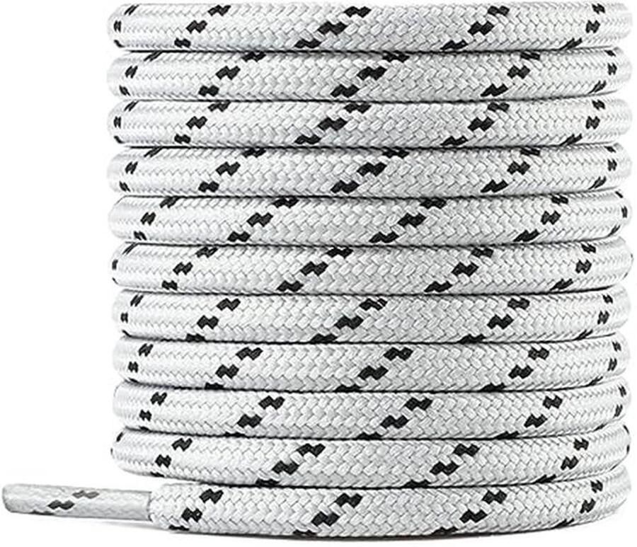 Platte en Ronde Gewaxte Veters voor Werkschoenen en Wandelschoenen Extreem Scheurvast Verkrijgbaar in tot