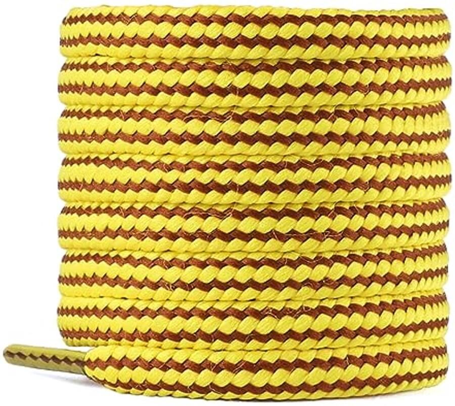 Platte en ronde wax schoenveters voor werkschoenen en wandelschoenen