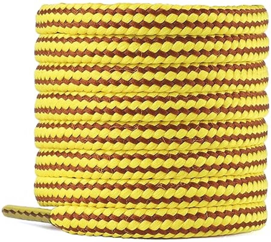 Platte en ronde wax schoenveters voor werkschoenen en wandelschoenen