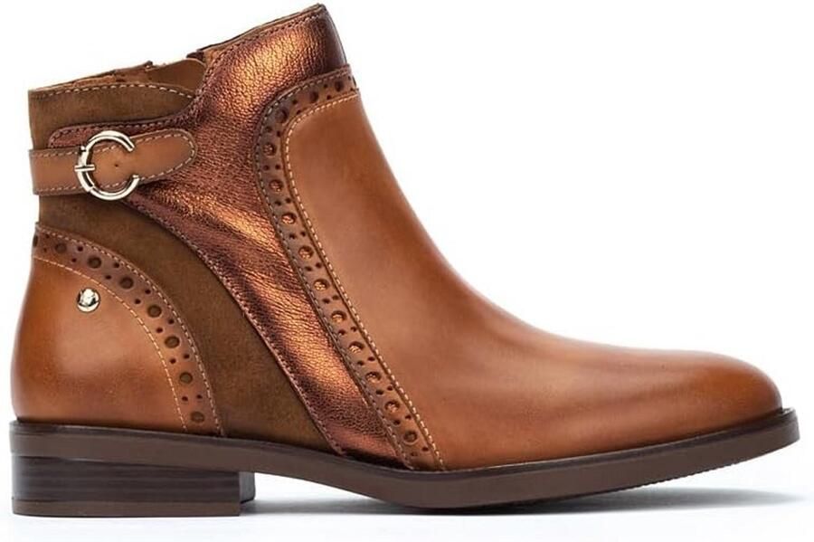 Platte Enkellaarsjes Leer voor Dames