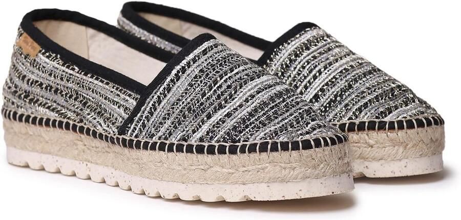 Platte Espadrilles voor Dames met Glitter Veganistisch Model