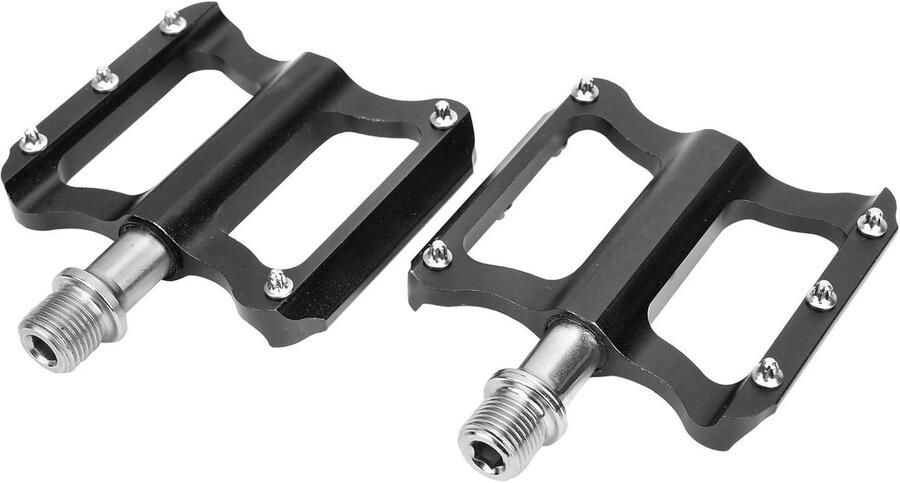 Platte Fiets Pedalen Racefiets Onderdelen Verbeterde Grip Ultralicht Aluminium Groot Contactoppervlak Zwart