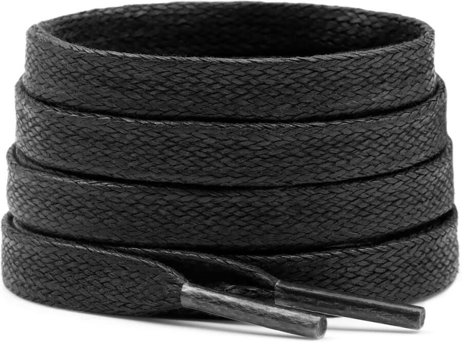 Platte Gewaxte Katoenen Schoenveters voor Sneakers en Laarzen Duurzaam en Stijlvol