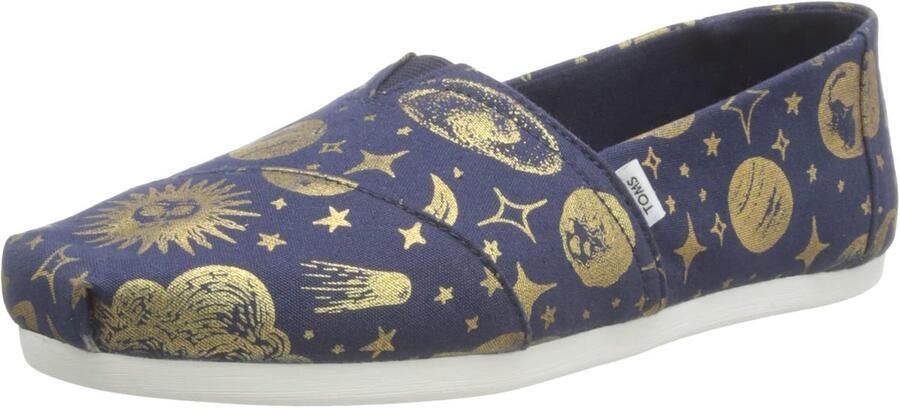 Platte instappers Alpargata schoenen Casual dagelijks gebruik Opvallende print 36.5 EU Marineblauw
