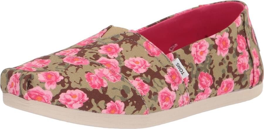 Platte Instappers Dames Alpargata Schoenen Casual Wandelen Vegan Camouflage Print 38 EU Groen Multi
