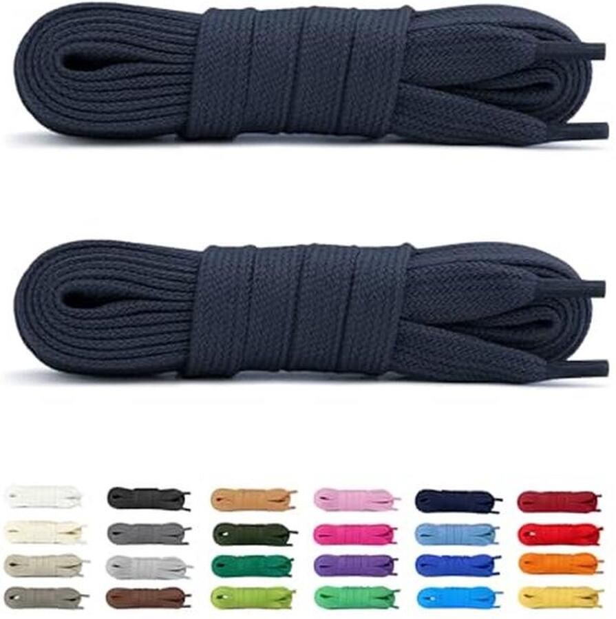 Platte Katoenen Veters 8 mm voor Sneakers en Sportschoenen en