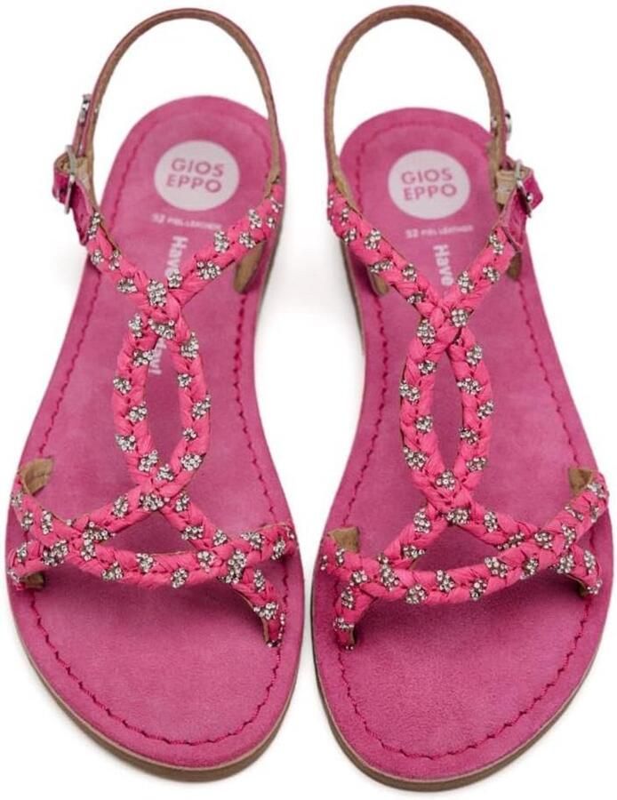 Platte leren meisjes sandalen voor zomerse dagen