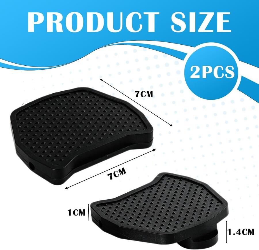Platte Platform Converter voor Klikpedalen Lichtgewicht Racefiets Pedaal Adapter met Antislip Grip voor Woon-werkverkeer en Recreatief Fietsen