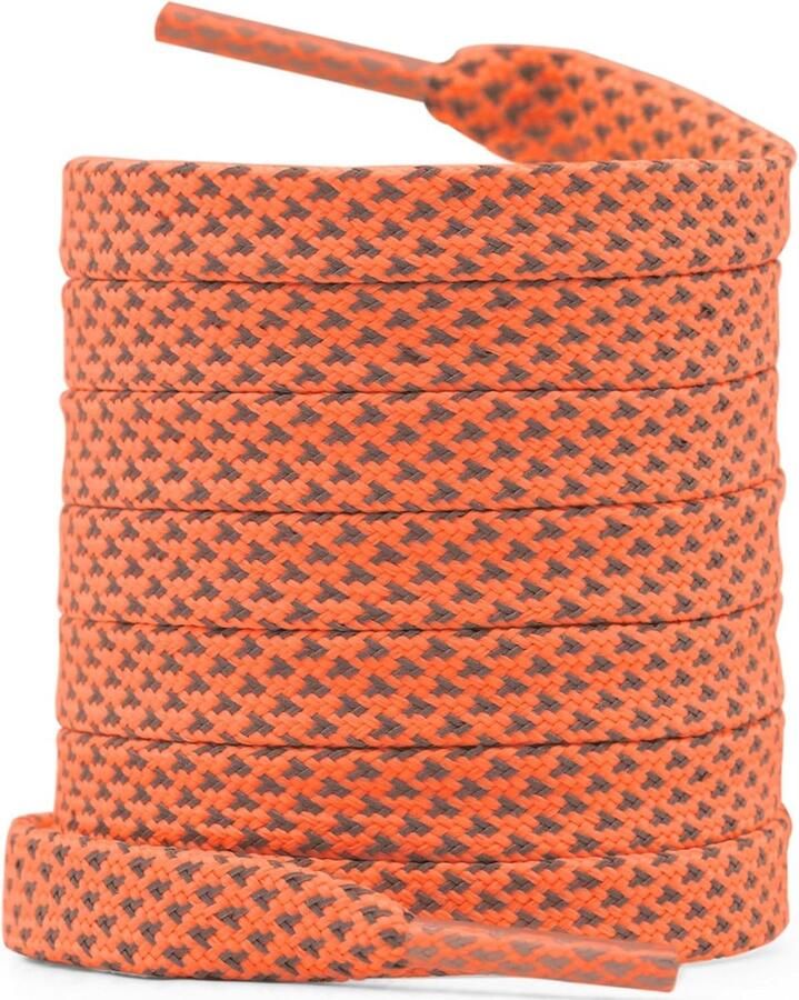 Platte Reflecterende Schoenveters 8mm Breed Duurzaam Dubbellaags Weefsel