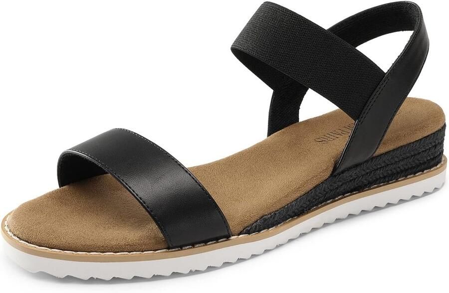Platte sandalen Comfortabele zomerschoenen Zomerse uitstapjes Elastische bandjes