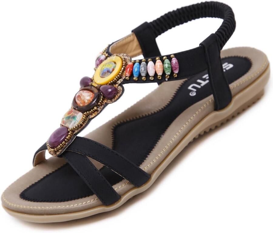 Platte Sandalen Dames Zomer Schoenen Strand Wandelen Boheemse Stijl