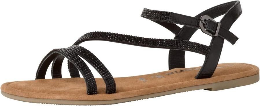 Platte Sandalen Dames Zomerschoenen Casual Wandelen Comfortabele Pasvorm Zwart