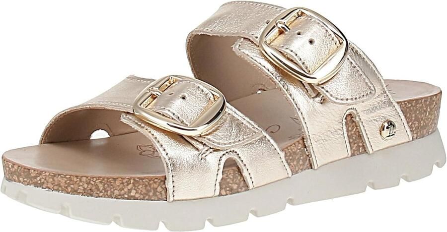 Platte Sandalen Zomerse Schoenen Dagelijks Gebruik Anatomische Binnenzool Kurk PU Zool Zwart