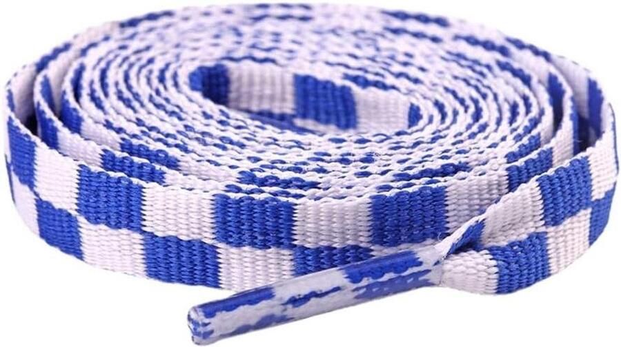 Platte Schoen Veters Schoenlinten Vervanging Schoenen Opfrissen Duurzaam Polyester Materiaal Verkrijgbaar 80- Plaid Patroon
