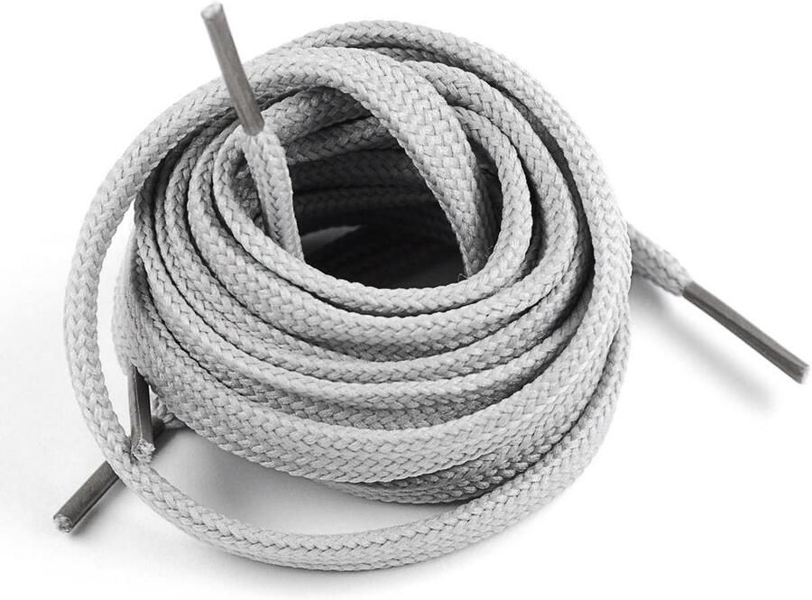 Platte Schoenenveters Grijs voor Sneakers Laarzen en Wandelschoenen