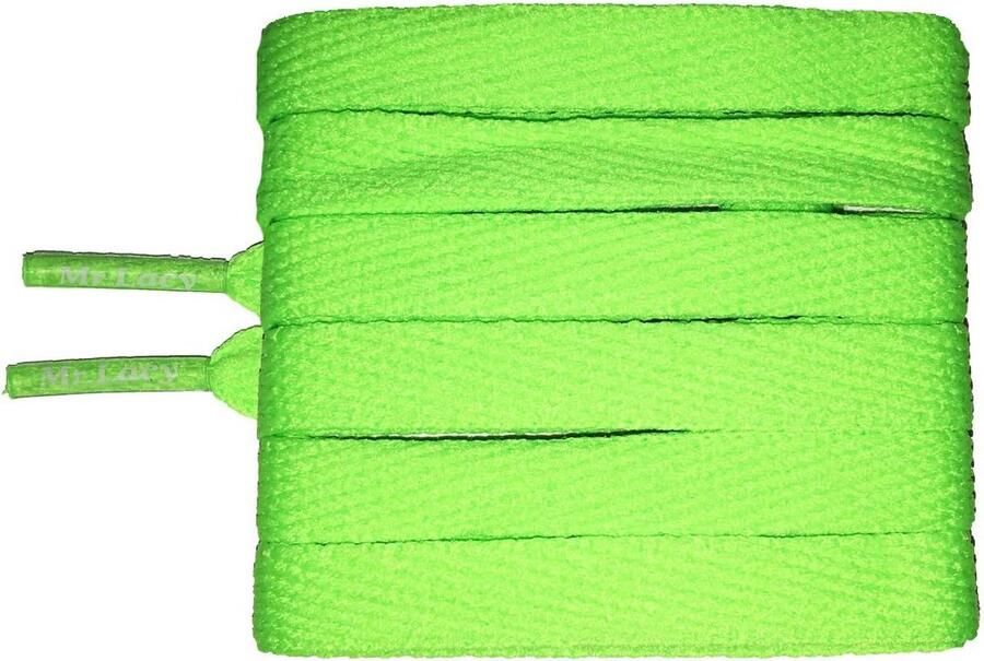 Platte Schoenlinten Neon Groen Kinderen Hoogwaardig Geweven