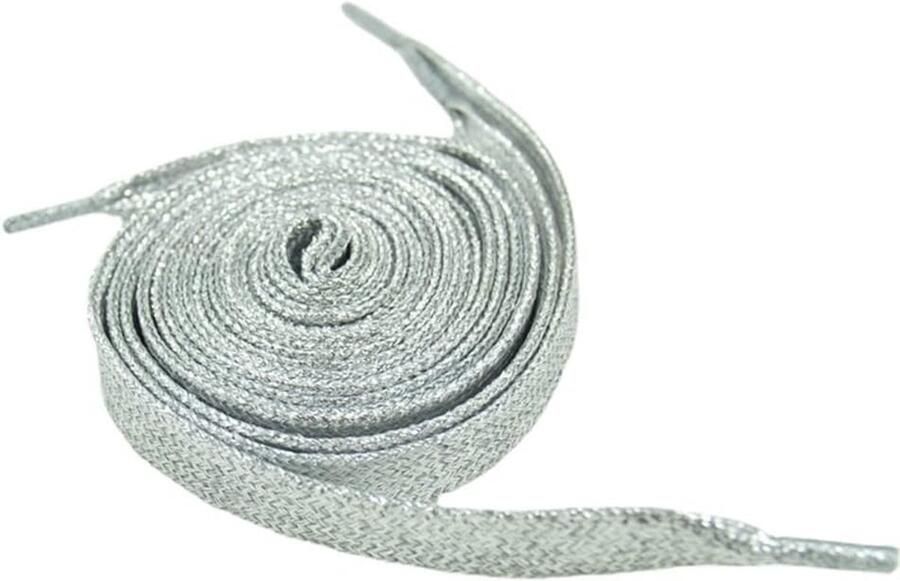 Platte Schoenveters Glitter Veters Schoenen Personaliseren Duurzaam Polyester Materiaal 80- Lengtes Multicolor