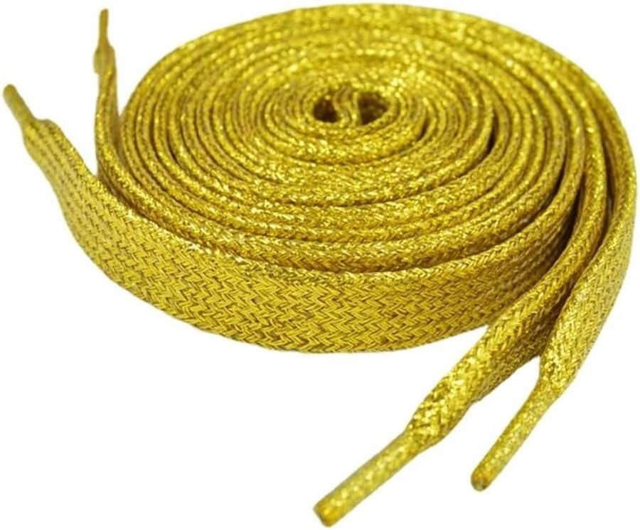 Platte Schoenveters Glitter Veters Schoenen Vernieuwen Duurzaam Polyester Materiaal Keuze Lengtes Meerdere Kleuren