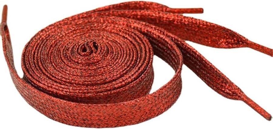 Platte Schoenveters Glitter Veters Schoenen Vernieuwen Duurzaam Polyester Verkrijgbaar in 4 lengtes Meerdere Kleuren