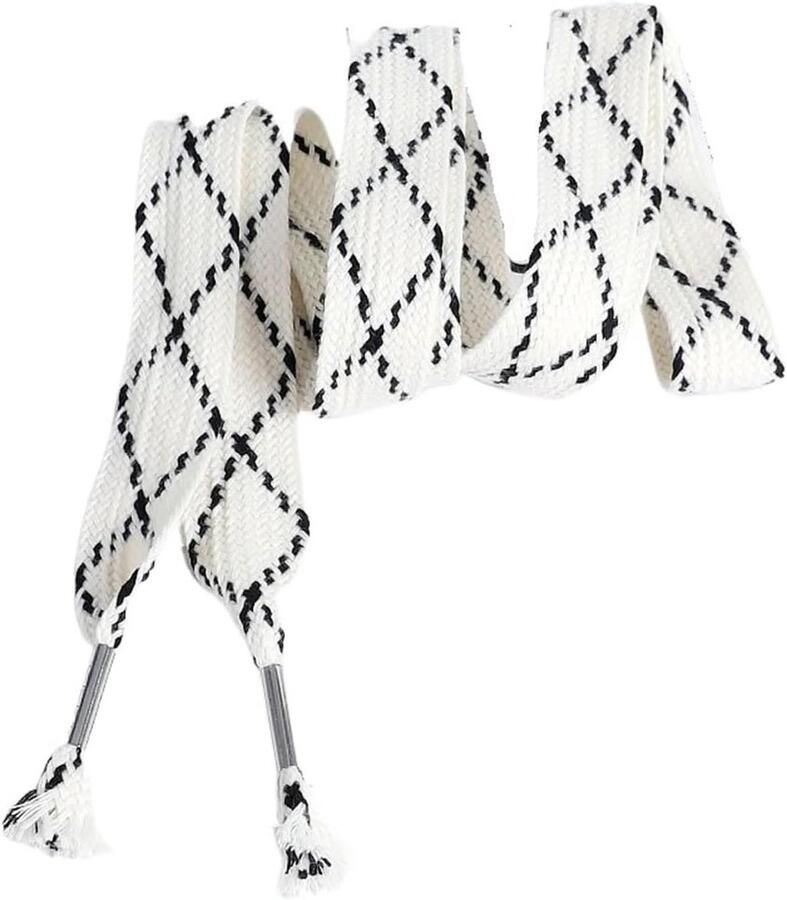 Platte Schoenveters Modieuze Veters Schoenen Vernieuwen Metalen Kop 120 Zwart Beige