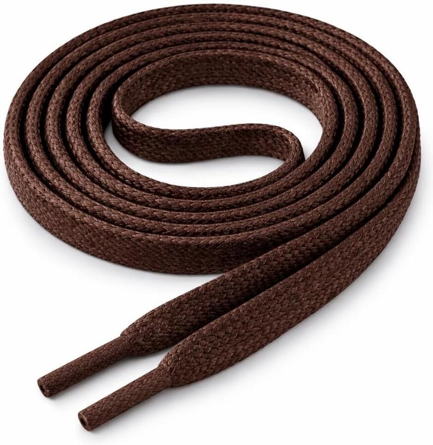 Platte Scheurvaste Schoenveters van Katoen Gewaxt voor Sneakers en Leren Schoenen (70