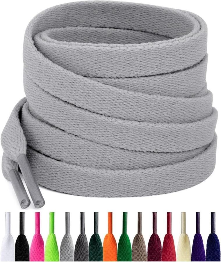 Platte Schoenveters Veterschoenen Veters Schoenen Vernieuwen 8mm Breed 100- Meerdere Kleuren