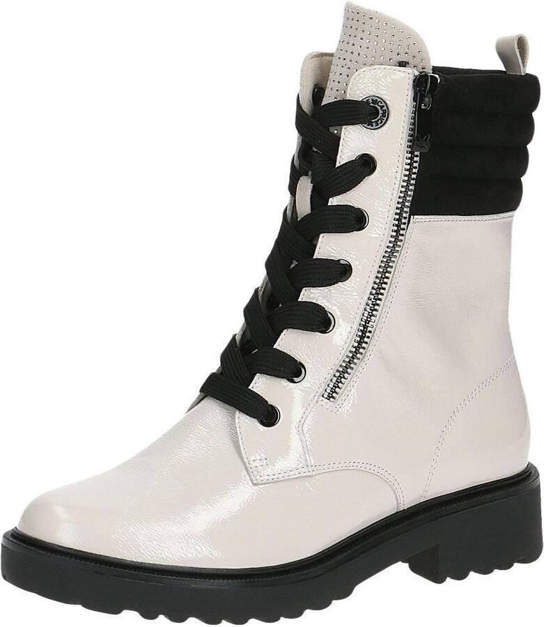 Platte Veterboots voor Dames van Leer Comfortabele G-Wijdte