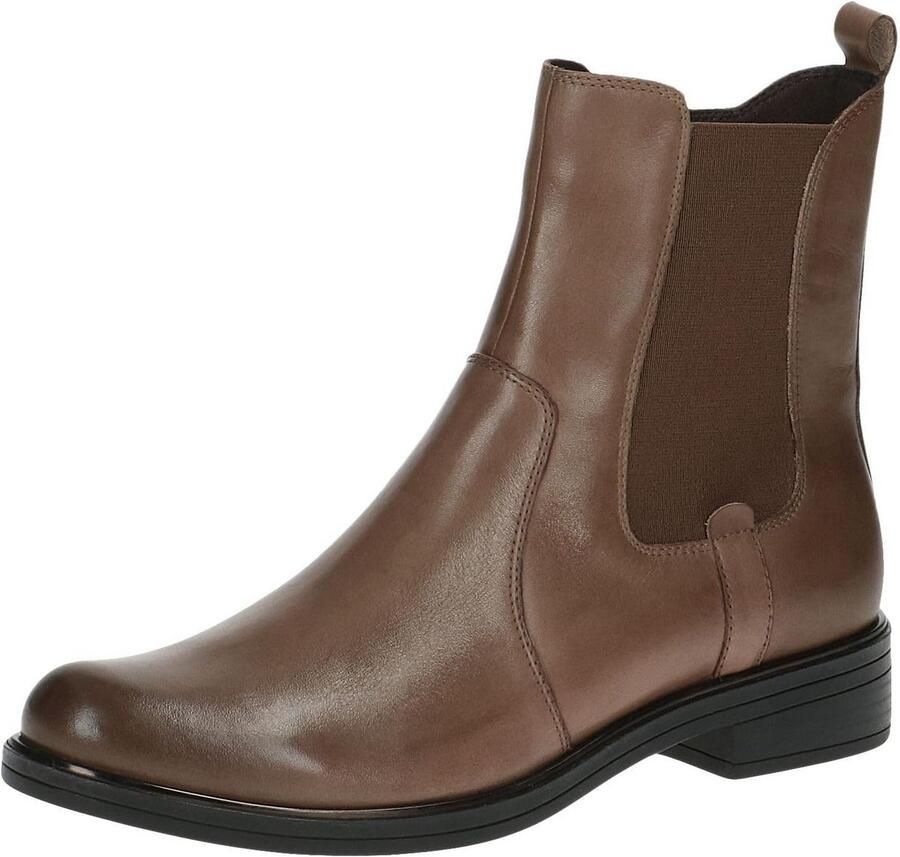 Platte veterlaarzen voor dames van leer