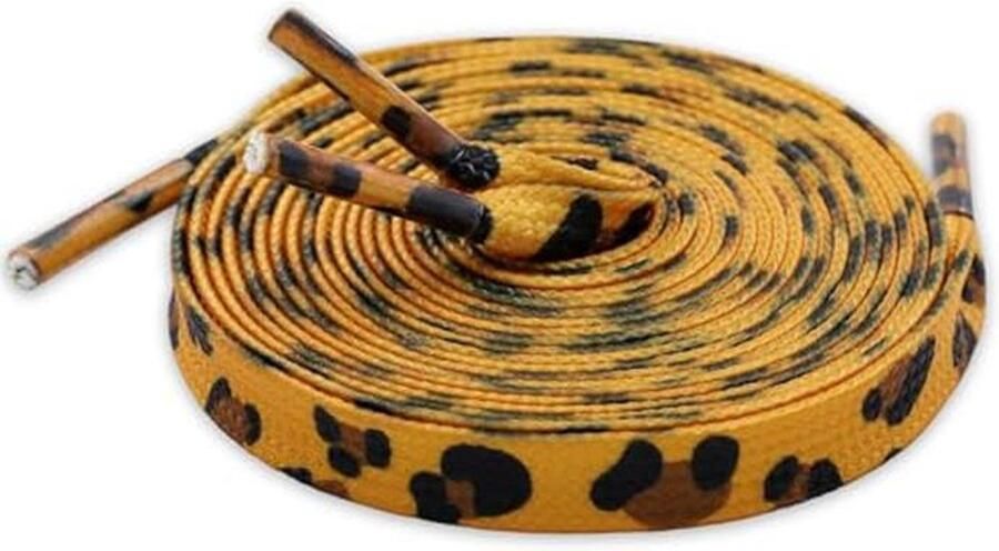 Platte Veters met Luipaardpatroon en Scheurvast voor Sportschoenen en Vrije Tijd