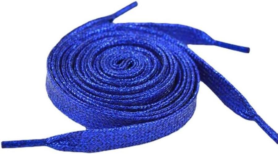 Platte Veters Schoenveters Glitter Schoenen Personaliseren Duurzaam Polyester Materiaal Verkrijgbaar in 4 lengtes Meerdere Kleuren