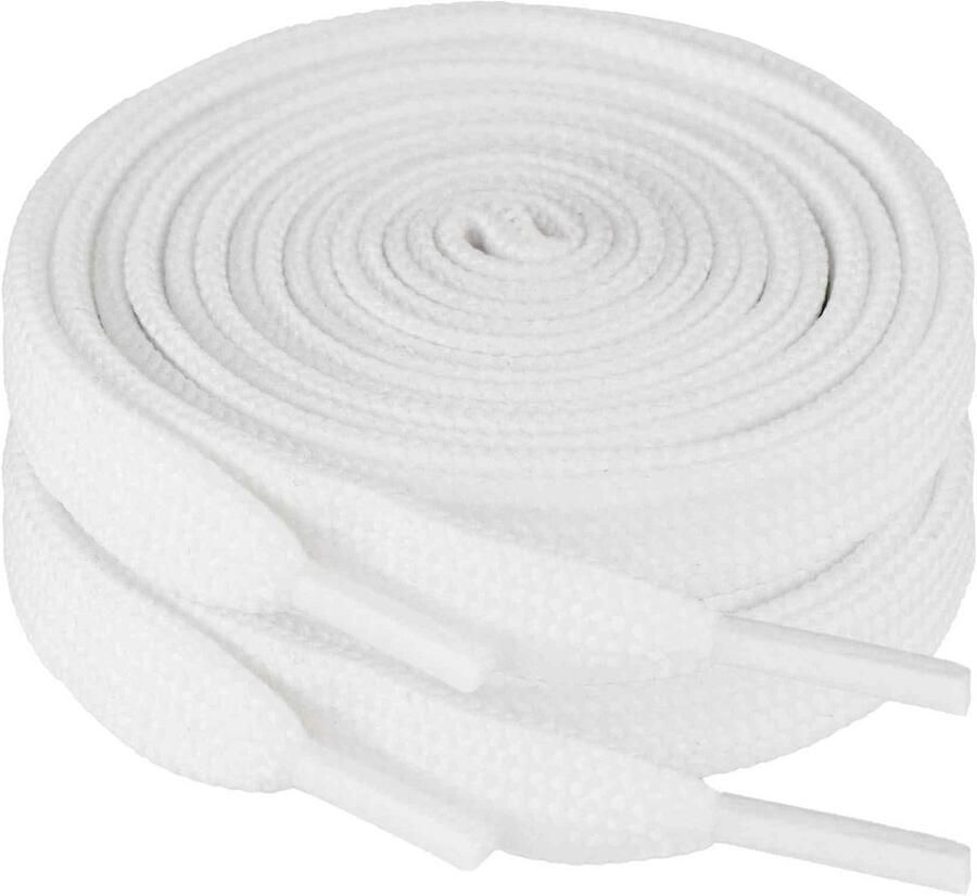 Platte Witte Schoenveters voor Sneakers en Sportschoenen