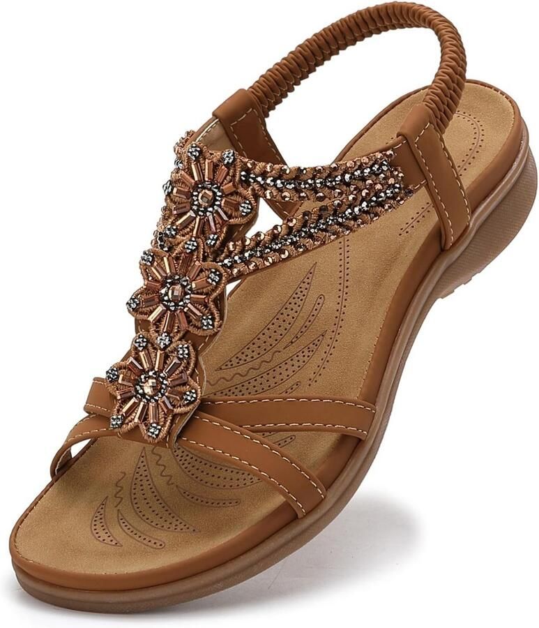 Platte Zomersandalen Dames Boheemse Strandsandalen Comfortabel