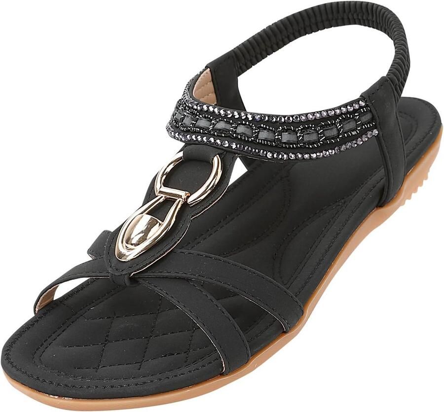 Platte Zomersandalen Dames met Zacht Voetbed en Antislip