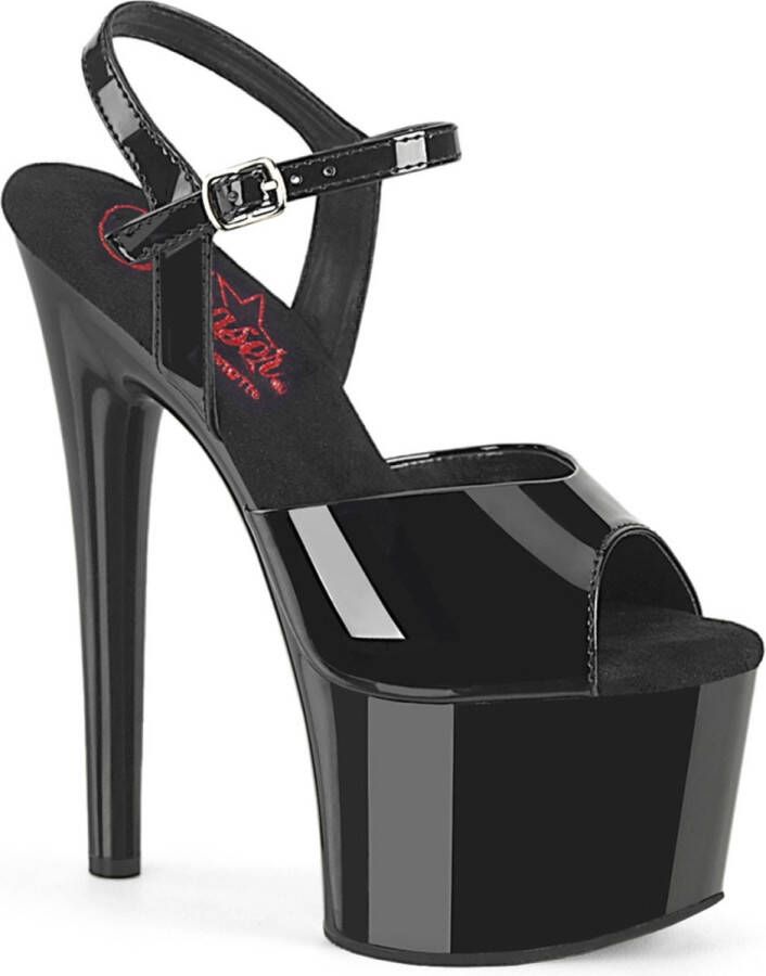 Pleaser PASSION-709 Sandaal met enkelband Paaldans schoenen 36 Shoes Zwart