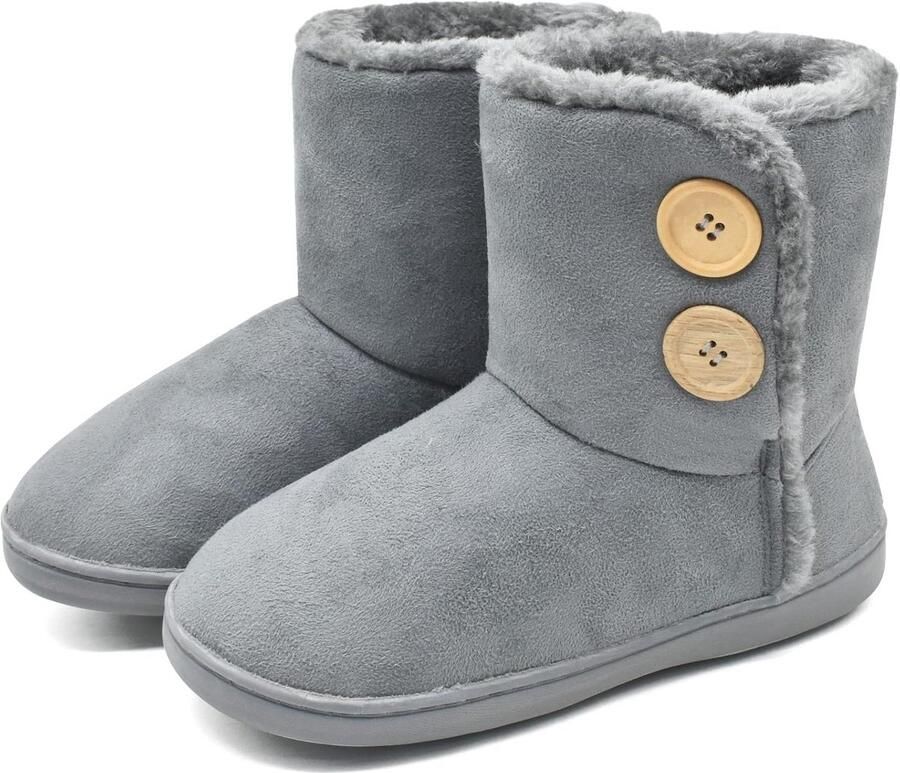 Pluche Instappers Dames met Memory Foam Zolen voor Warme Winter