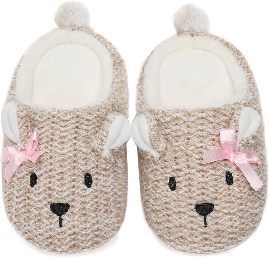 Pluche Memory Foam Pantoffels Voor Kinderen en & Warme Gevoerde Slippers