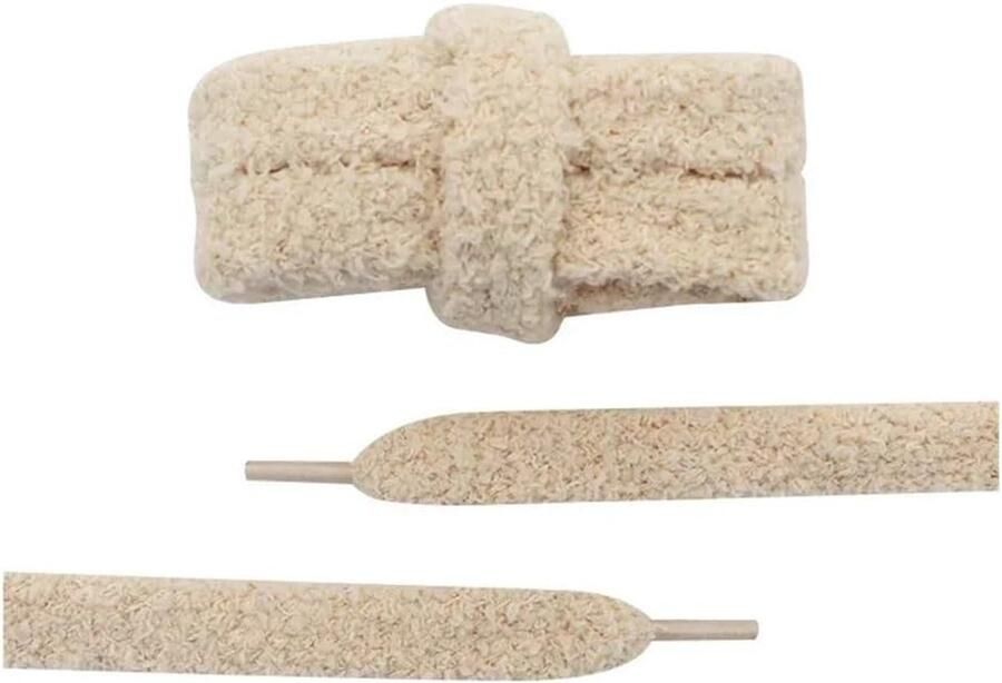 Pluche Schoenlaces Dikke Veters Schoenen Personaliseren Zacht Materiaal Khaki