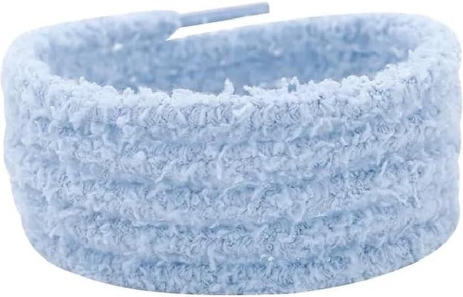 Pluche Schoenveters Platte Veters Schoenen Opknappen Vochtafvoerend Materiaal Lichtblauw