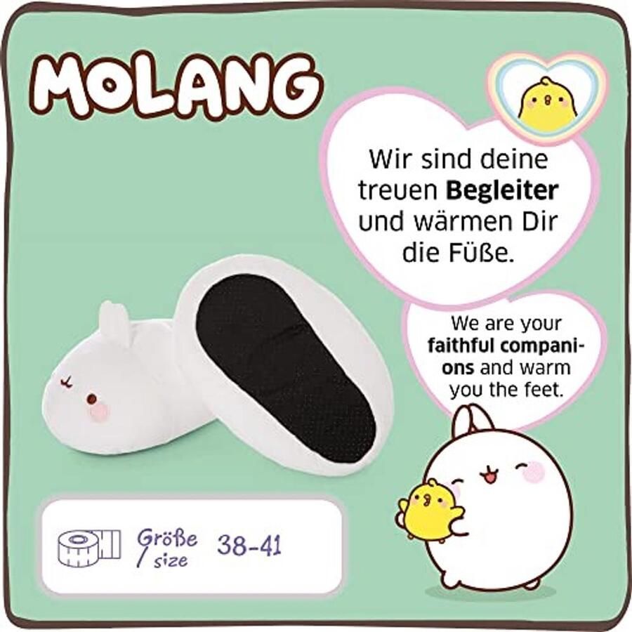 Pluche Slippers met Antislip Wit