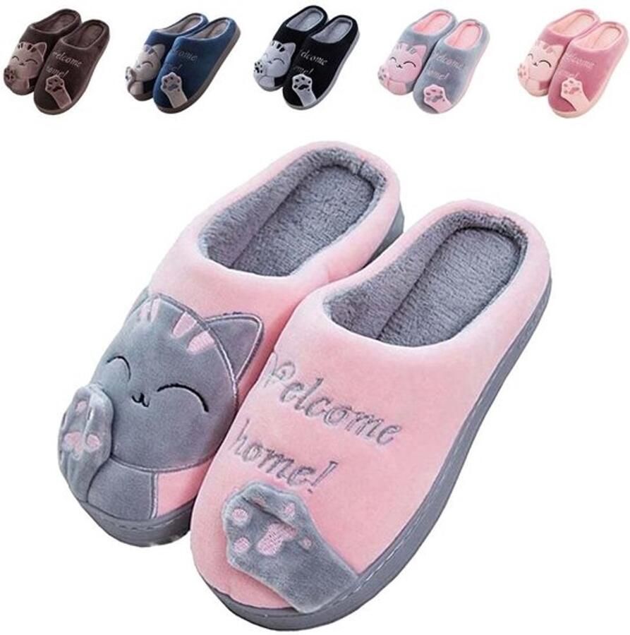 Pluche Slippers Warme Zachte Comfortabele Pantoffels Antislip Zool Binnenhuis Schoenen Slijtvast Ideaal voor Koude Winter