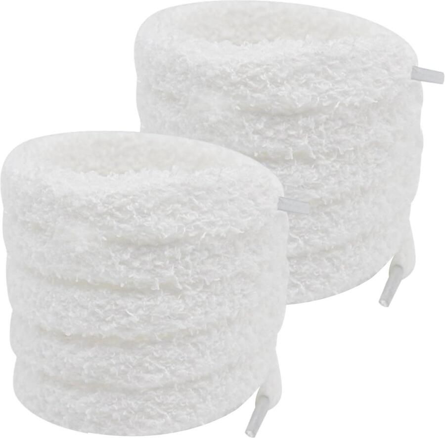 Pluche Veters Brede Katoen Veters Schoenen Personaliseren Dicht Geweven Constructie Wit