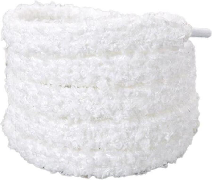 Pluche Veters Dubbele Laag Schoenen Stylen Pluche Materiaal Breed Effen Kleur