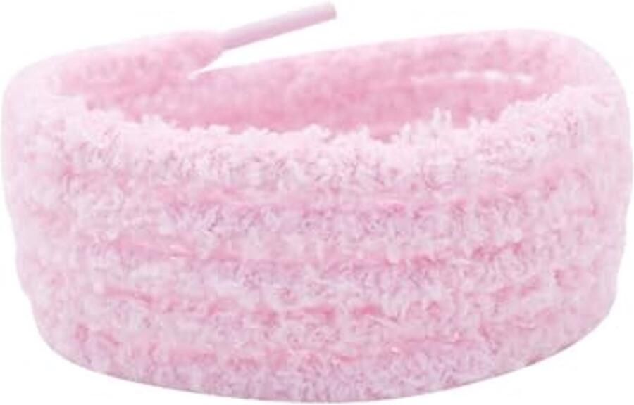Pluche veters Fuzzy schoenveters Schoenen personaliseren Zacht en decoratief 2 paar Roze