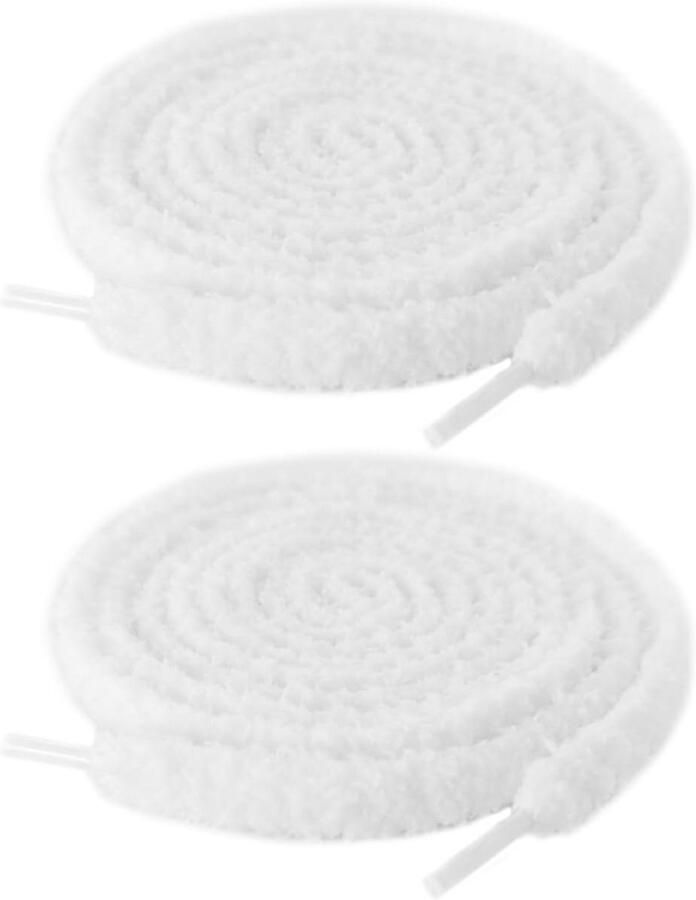 Pluizige Brede Schoenveters voor Sneakers en Casual Schoenen 10mm Dikte