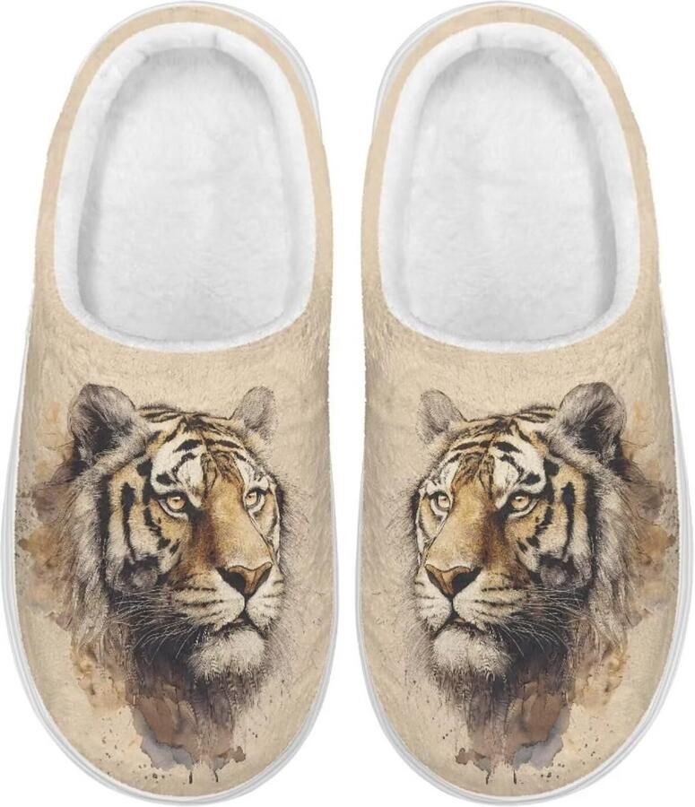 Pluizige Instappers Pantoffels voor en met Antislip Zool