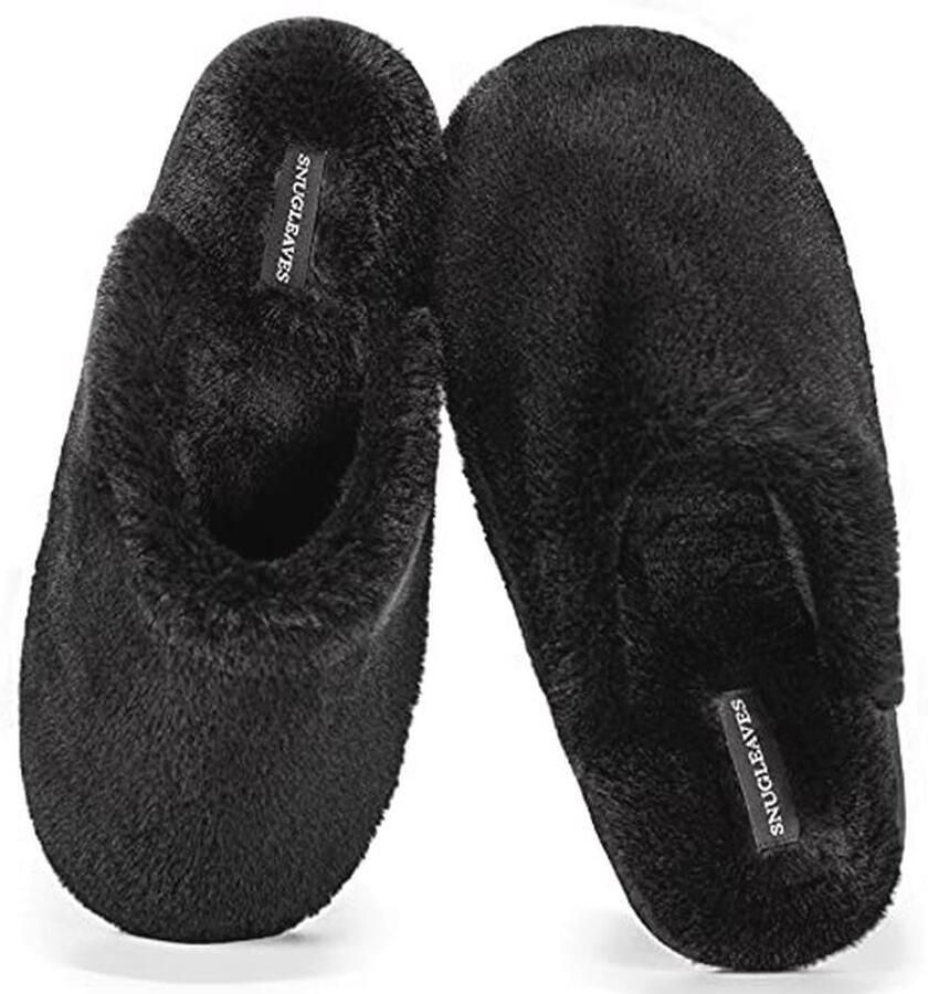 Pluizige instappers van traagschuim voor dames met imitatiebont