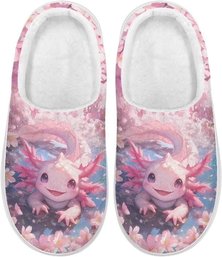 Pluizige Pantoffels Unisex met Antislipzolen voor en Comfortabele Instappers voor Binnen en Buiten