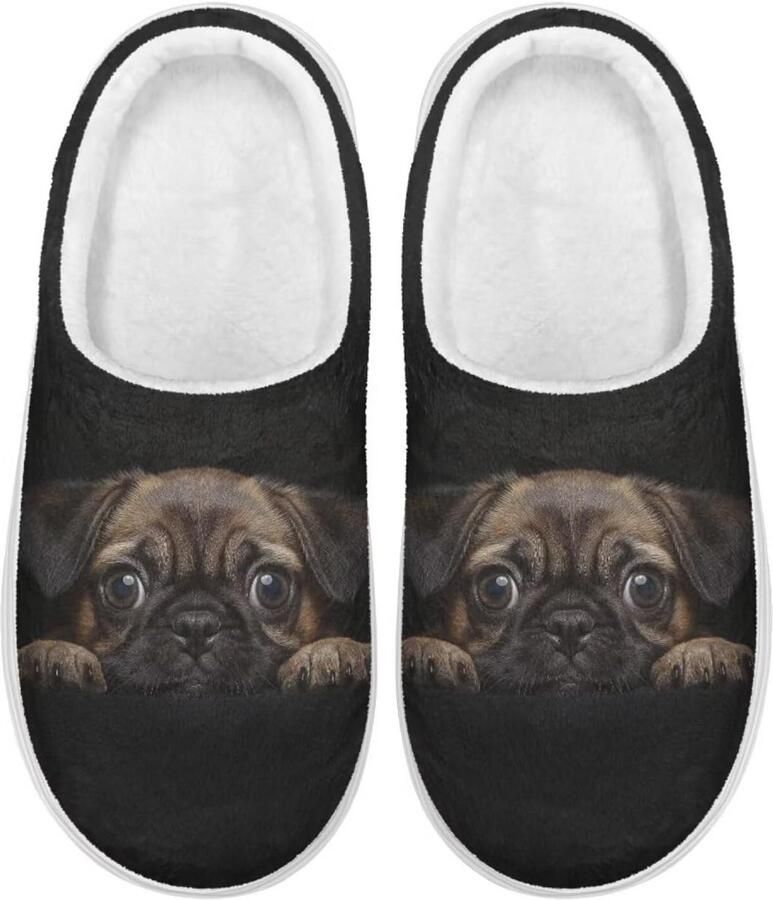 Pluizige Pantoffels voor en Comfortabele Instappers met Antislipzool voor Binnen en Buiten