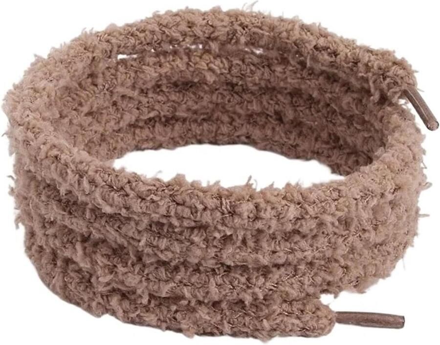 Pluizige Schoenveters Ronde Touwen Casual Schoenen Pluche Materiaal Breed Meerdere Kleuren